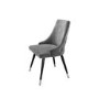 Set of 2 Light Grey Velvet Dining Chairs - Maddy