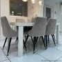 Set of 2 Light Grey Velvet Dining Chairs - Maddy