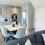 Set of 2 Light Grey Velvet Dining Chairs - Maddy
