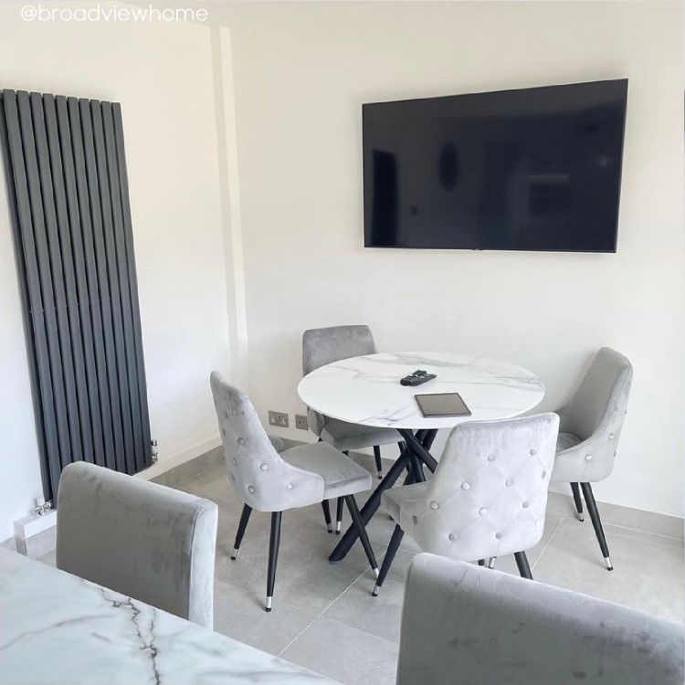 Set of 2 Light Grey Velvet Dining Chairs - Maddy