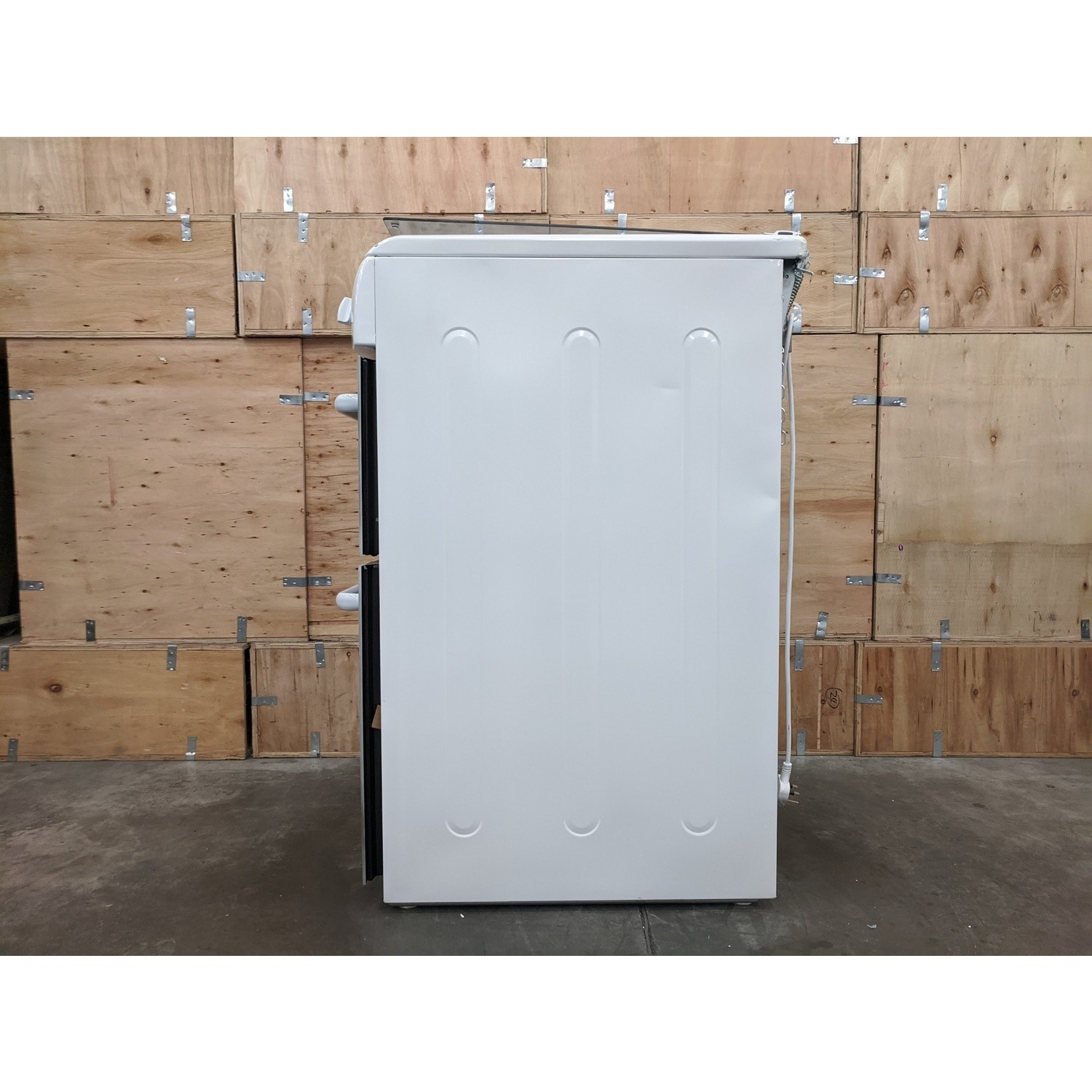 Refurbished Hotpoint HAGL60P 60cm Double Oven Gas Cooker with Lid White