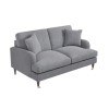 Grey 2 Seater Sofa in Woven Fabric - Payton