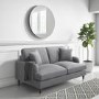 Grey 2 Seater Sofa in Woven Fabric - Payton