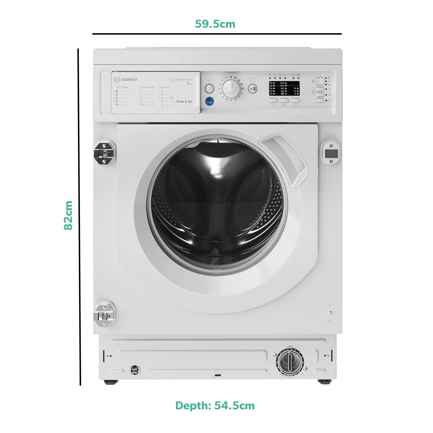 Refurbished Indesit BIWMIL91484UK Integrated 9KG 1400 Spin Washing