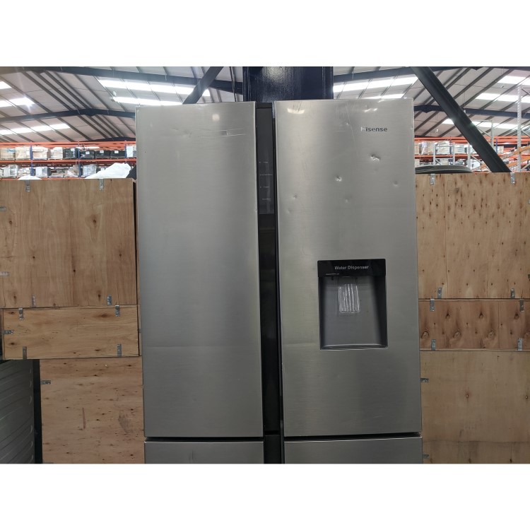 Refurbished Hisense RQ560N4WC1 431 Litre American Fridge Freezer Stainless steel