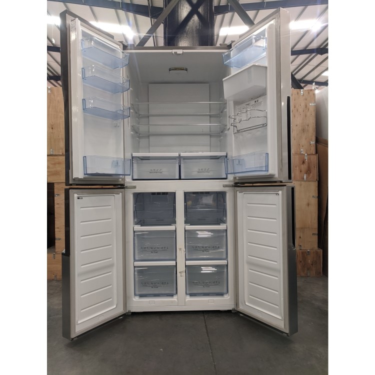 Refurbished Hisense RQ560N4WC1 431 Litre American Fridge Freezer Stainless steel