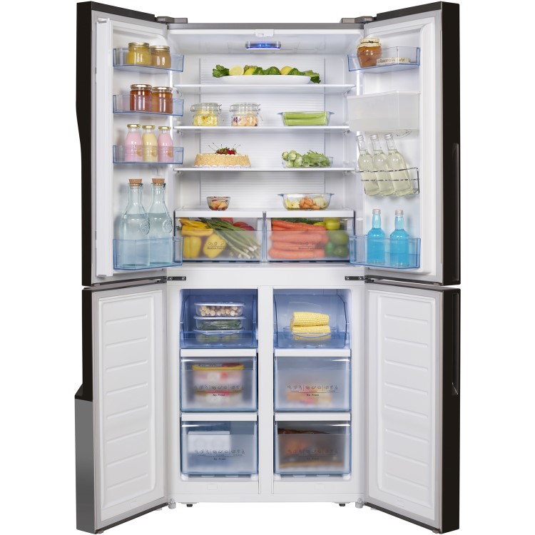 Refurbished Hisense RQ560N4WC1 Freestanding 431 Litre 50/50 Frost Free American Fridge Freezer