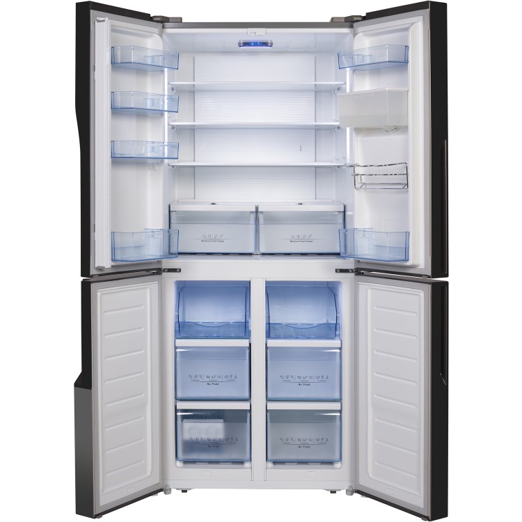 Refurbished Hisense RQ560N4WC1 Freestanding 431 Litre 50/50 Frost Free American Fridge Freezer