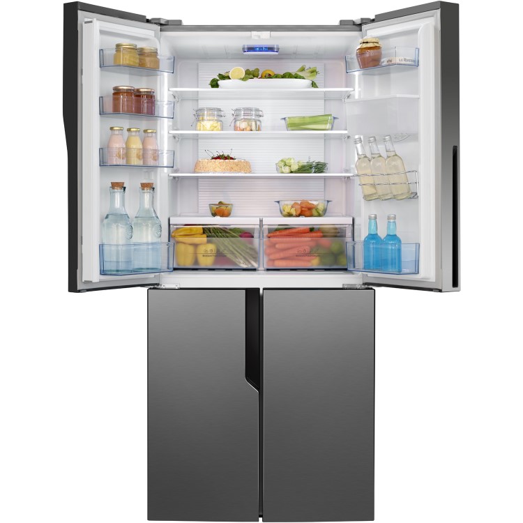 Refurbished Hisense RQ560N4WC1 Freestanding 431 Litre 50/50 Frost Free American Fridge Freezer