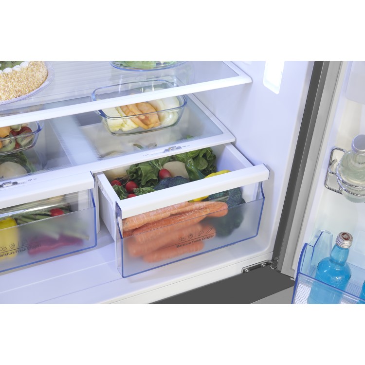 Refurbished Hisense RQ560N4WC1 Freestanding 431 Litre 50/50 Frost Free American Fridge Freezer