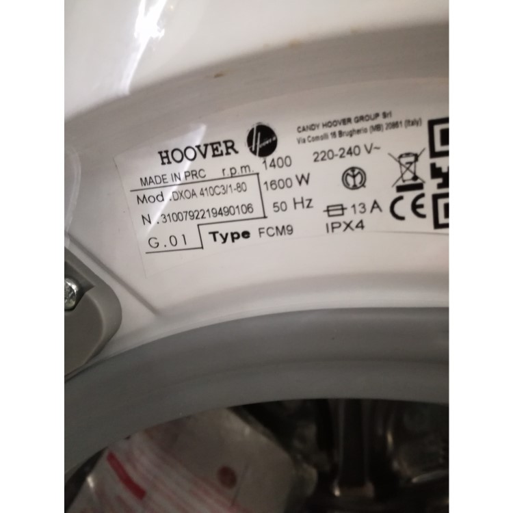 Refurbished Hoover Dynamic Next DXOA 410C3/1-80 Freestanding 9KG 1400 Spin Washing Machine