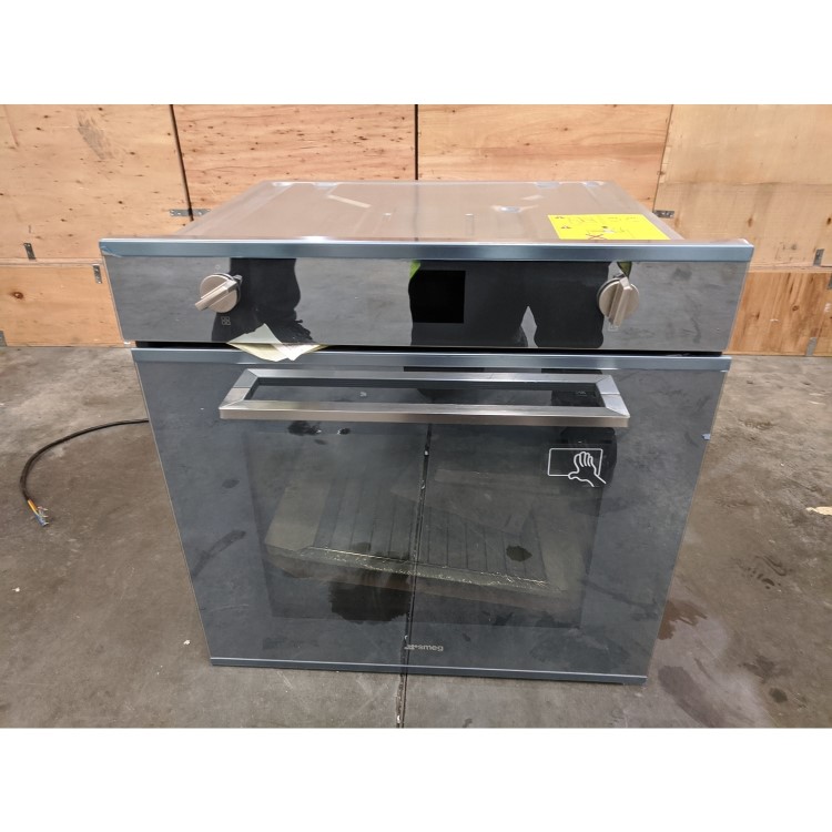 Refurbished Smeg Cucina SFP6401TVS1 60cm Single Built In Electric Oven Silver Glass
