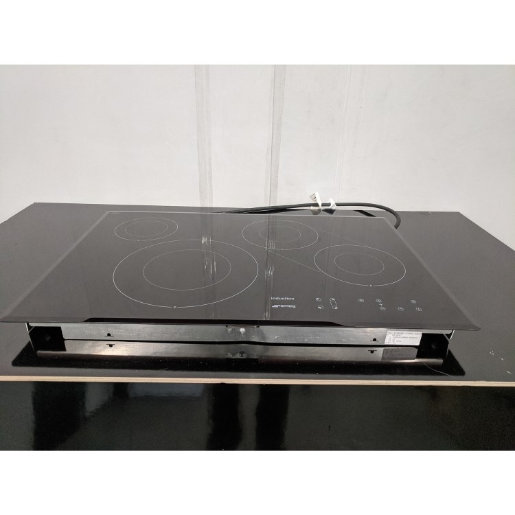 Refurbished Smeg SI3842B 77cm 4 Zone Induction Hob with Bevelled Edge