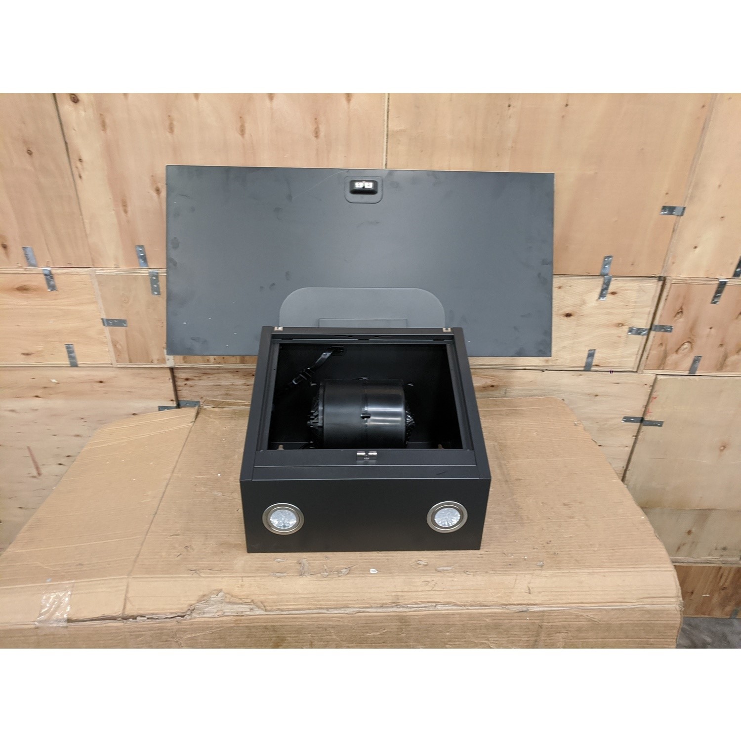 Refurbished Hotpoint PHVP87FLTK 80cm Angled Glass Chimney Cooker Hood