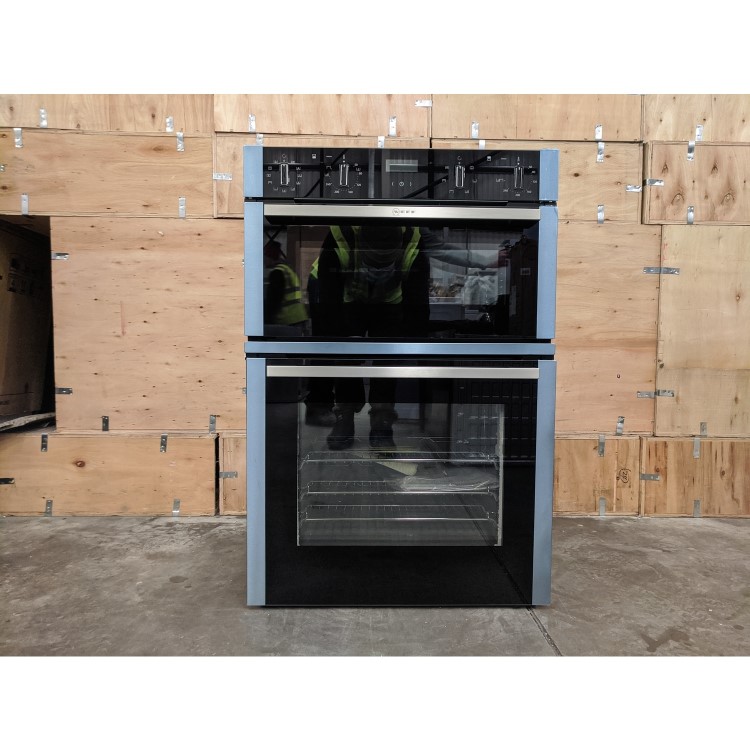 Refurbished Neff N50 U1ACE5HN0B 60cm Double Built In Electric Oven with Catalytic Cleaning Stainless Steel