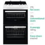 Refurbished Zanussi ZCV46050WA 55cm Electric Cooker With Ceramic Hob