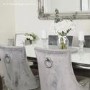 Set of 2 Grey Knocker Chairs in Velvet with Chrome Legs & Studs - Jade Boutique 