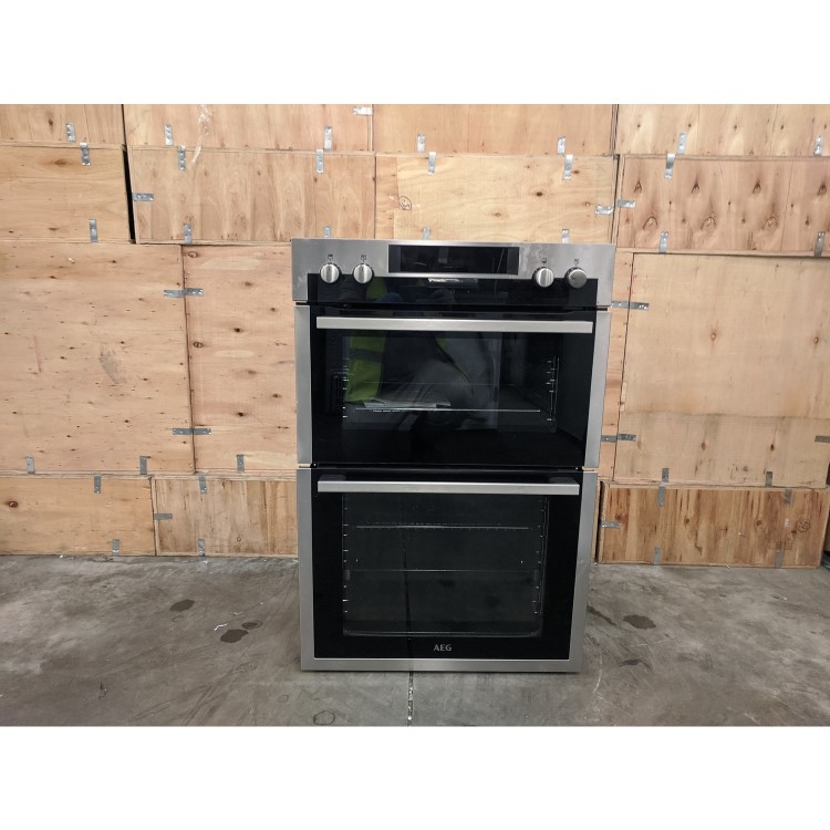 Refurbished AEG DCS431110M 60cm Double Built In Electric Oven with Catalytic Liners Stainless Steel