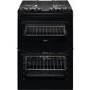 Zanussi 60cm Double Oven Dual Fuel Cooker with Lid - Black