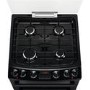 Zanussi 60cm Double Oven Dual Fuel Cooker with Lid - Black