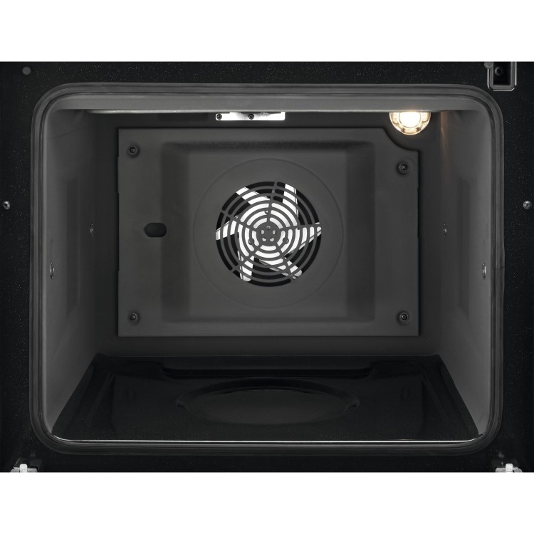 Zanussi 60cm Double Oven Dual Fuel Cooker with Lid - Black