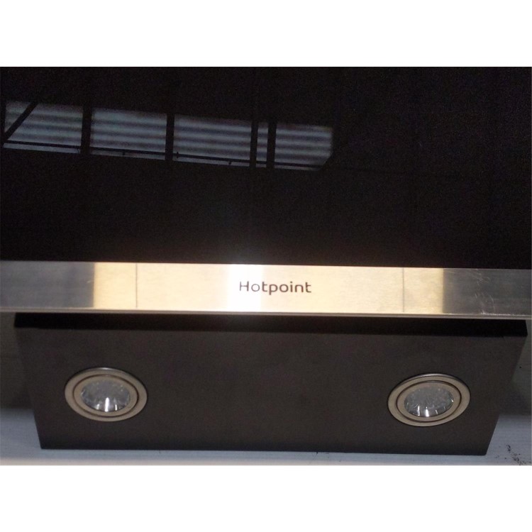 Refurbished Hotpoint PHVP87FLTK 80cm Angled Cooker Hood Black