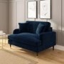 ONLY OPENED - Payton Dark Navy Velvet Loveseat