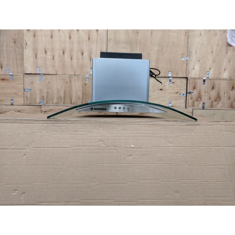 Refurbished Hoover HGM600X 60cm Curved Glass Chimney Cooker Hood Stainless Steel