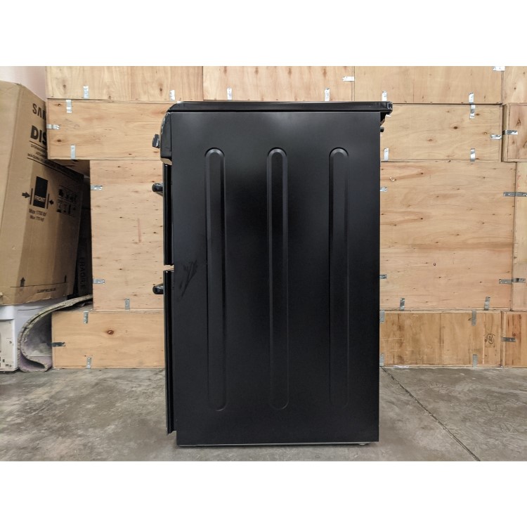 Refurbished Hotpoint HAG60K 60cm Double Oven Gas Cooker Black