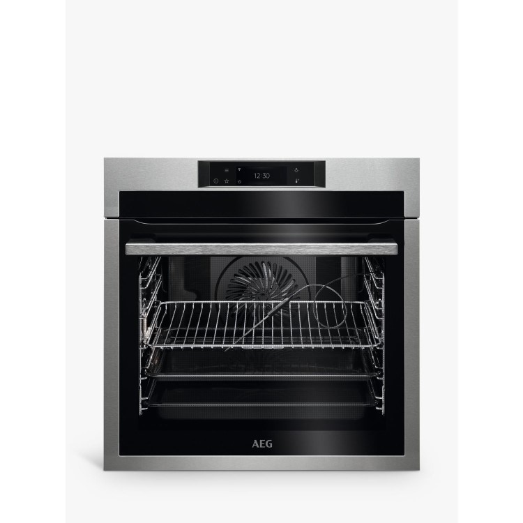 Refurbished AEG SenseCook BPE748380M 60cm Single Built In Electric Oven Stainless Steel