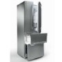 Hotpoint FFU4DX Quadrio 70cm Wide Frost Free Freestanding Fridge Freezer Stainless Steel