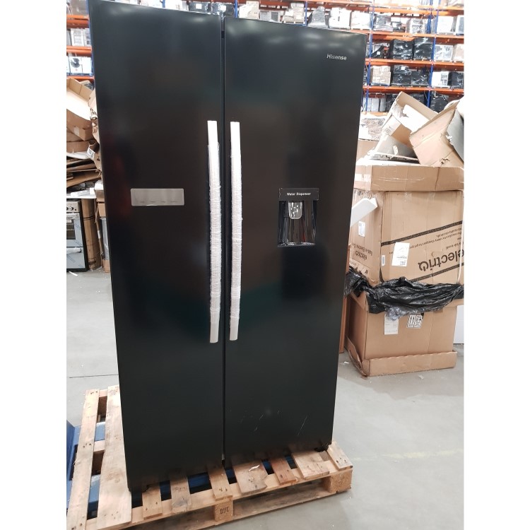 Refurbished Hisense RS741N4WB11 Freestanding 562 Litre American Fridge Freezer Black