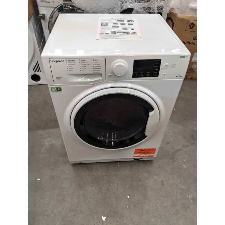 Refurbished Hotpoint Futura RDG8643WWUKN Freestanding 8/6KG 1400 Spin Washer Dryer White
