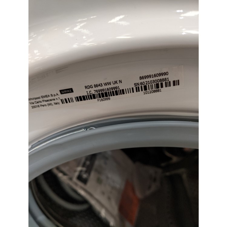 Refurbished Hotpoint Futura RDG8643WWUKN Freestanding 8/6KG 1400 Spin Washer Dryer White