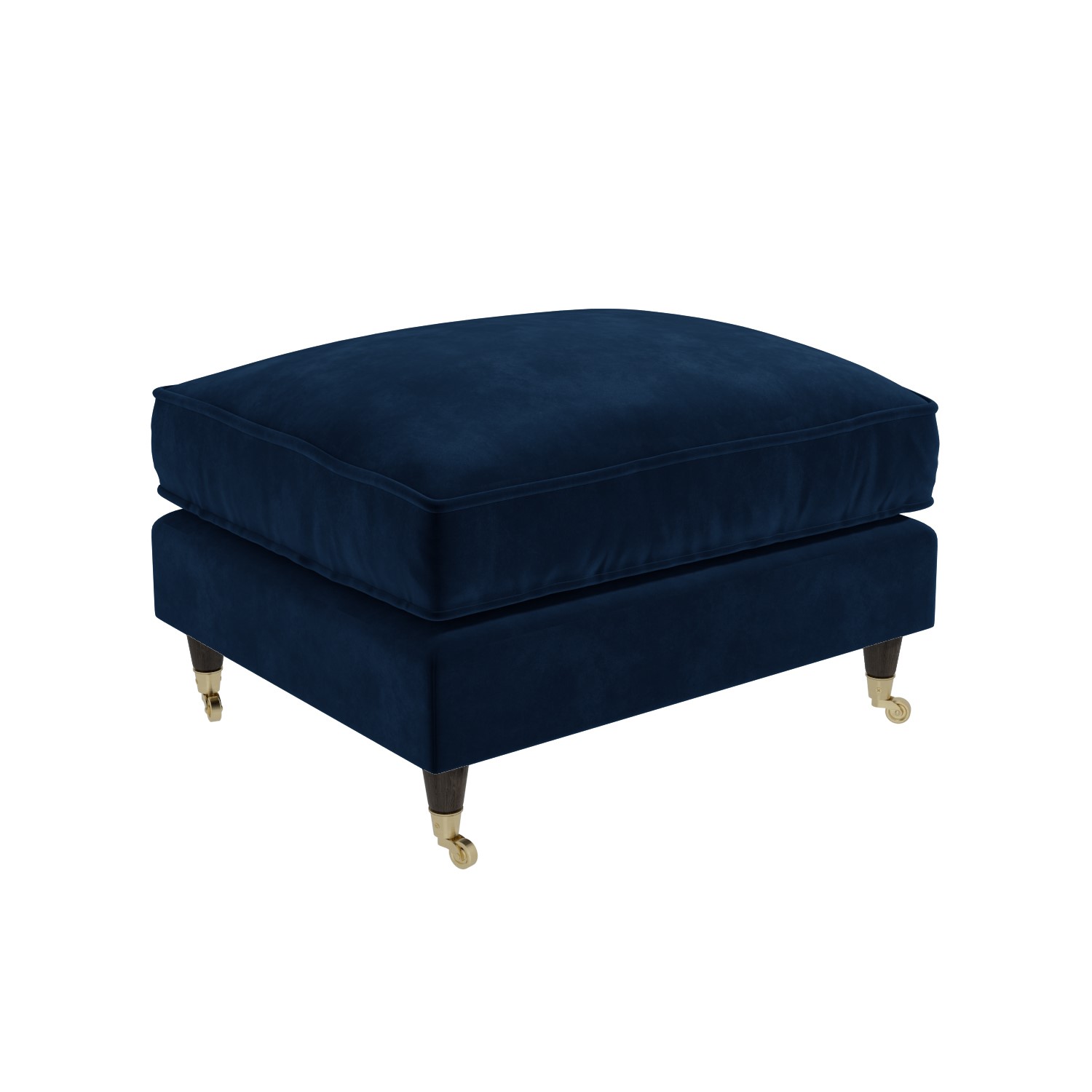 Navy blue velvet footstool Clearance