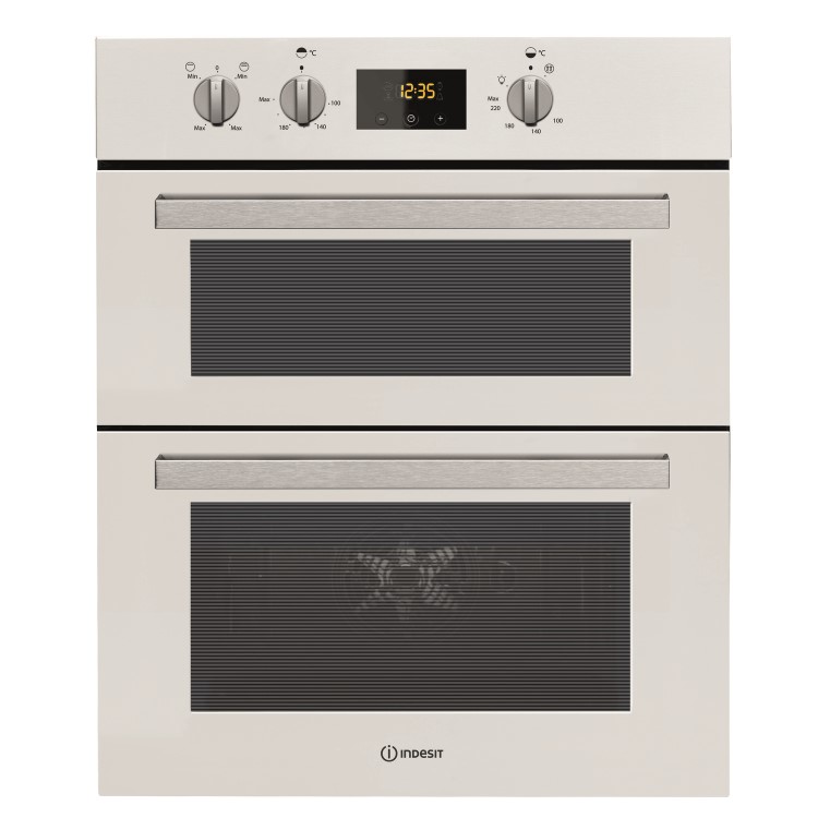 Refurbished Indesit Aria IDU6340WH Electric Built Under Double Oven - White