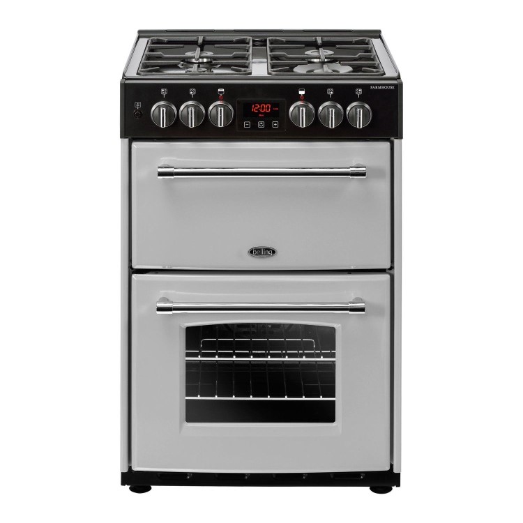 Belling Farmhouse 60cm Dual Fuel Mini Range Cooker - Silver