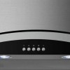 electriQ 60cm Curved Glass Chimney Cooker Hood - Stainless Steel