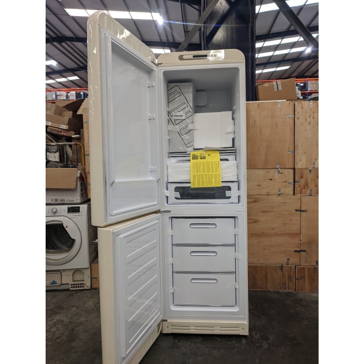 Refurbished Smeg 50's Style FAB32LCR5UK Freestanding 331 Litre 60/40 Frost Free Fridge Freezer Cream