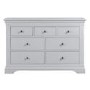 Pale Grey 4 + 3 Drawer Wide Chest of Drawers - Olivia