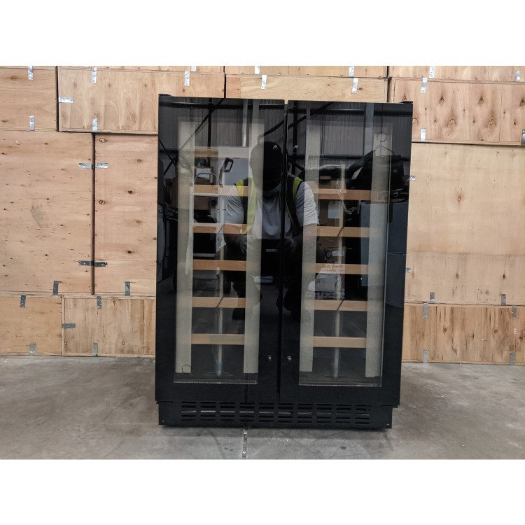 Refurbished CDA FWC624BL Freestanding 40 Bottle Dual Zone Under Counter Wine Cooler Black