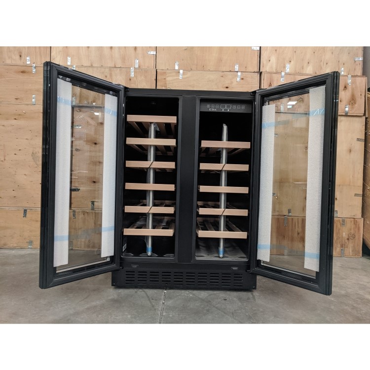 Refurbished CDA FWC624BL Freestanding 40 Bottle Dual Zone Under Counter Wine Cooler Black