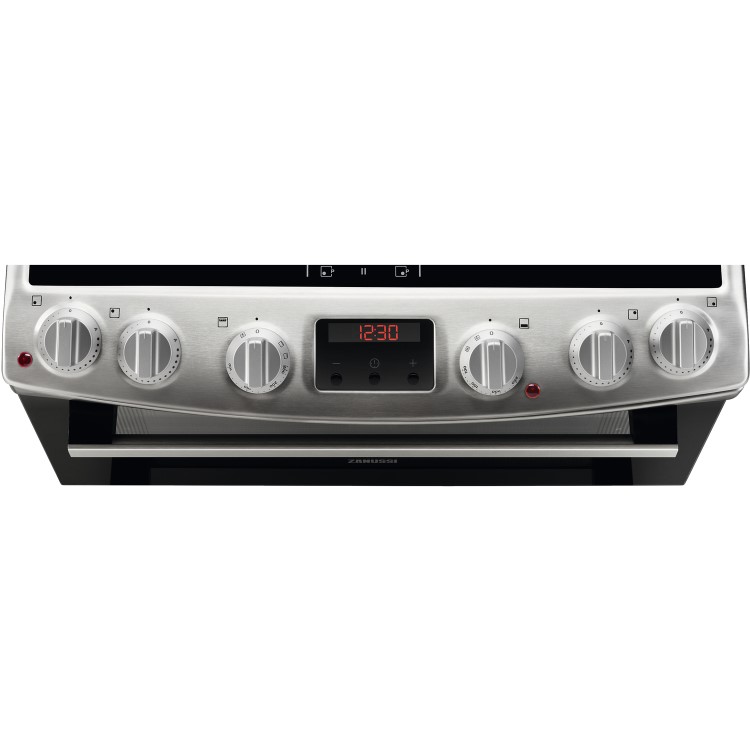 Refurbished Zanussi ZCI66250XA 60cm Double Oven Electric Cooker with Induction Hob Stainless Steel
