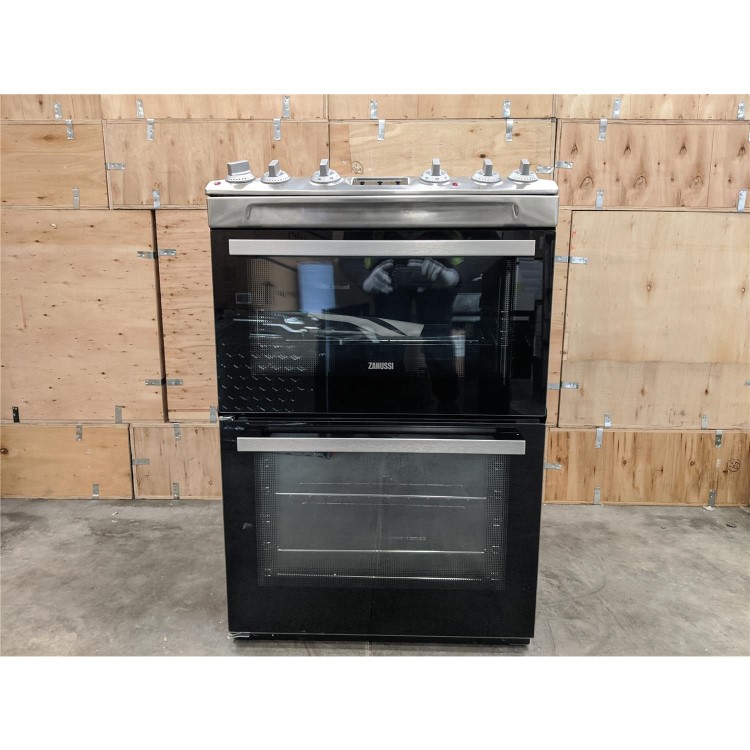 Refurbished Zanussi ZCI66250XA 60cm Double Oven Electric Cooker with Induction Hob Stainless Steel
