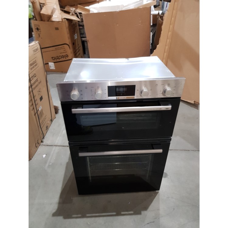 Refurbished Bosch Serie 2 MBS133BR0B 60cm Double Built In Electric Oven Stainless Steel