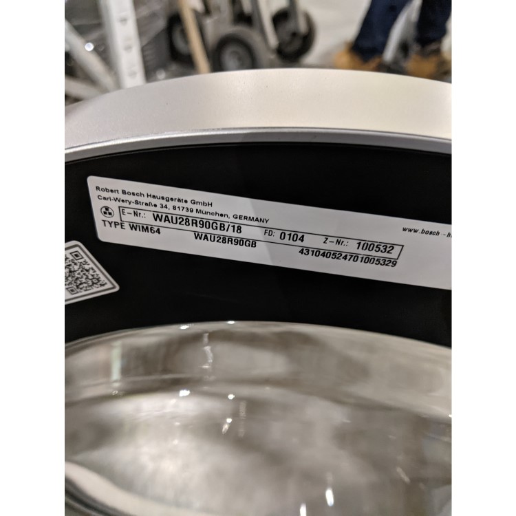 Refurbished Bosch Serie 6 WAU28R90GB Freestanding 9KG 1400 Spin Washing Machine White