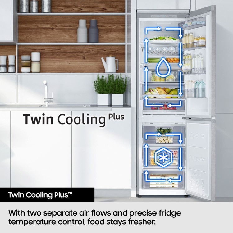 Refurbished Samsung SpaceMax RB53DG706AS9EU Freestanding 538 Litre 70/30 Frost Free Fridge Freezer Silver