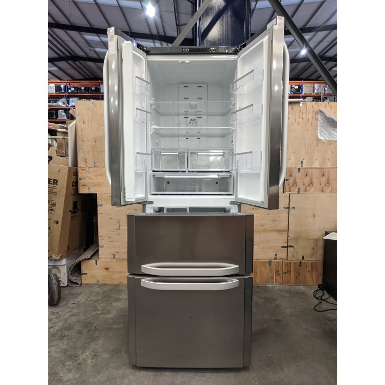 Refurbished Hotpoint FFU4DX1 Freestanding 399 Litre 60/40 Fridge Freezer Inox