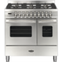 Refurbished Britannia Delphi 90cm Double Oven Dual Fuel Range Cooker - Stainless Steel