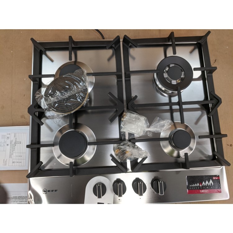 Refurbished Neff N70 T26DS59N0 60cm 4 Burner Gas Hob Stainless Steel